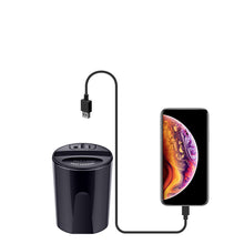 Load image into Gallery viewer, Qi Wireless Charger car Cup Holder,10W 7.5W Fast Wireless car Charging Magnetic Mount with USB Type C Port